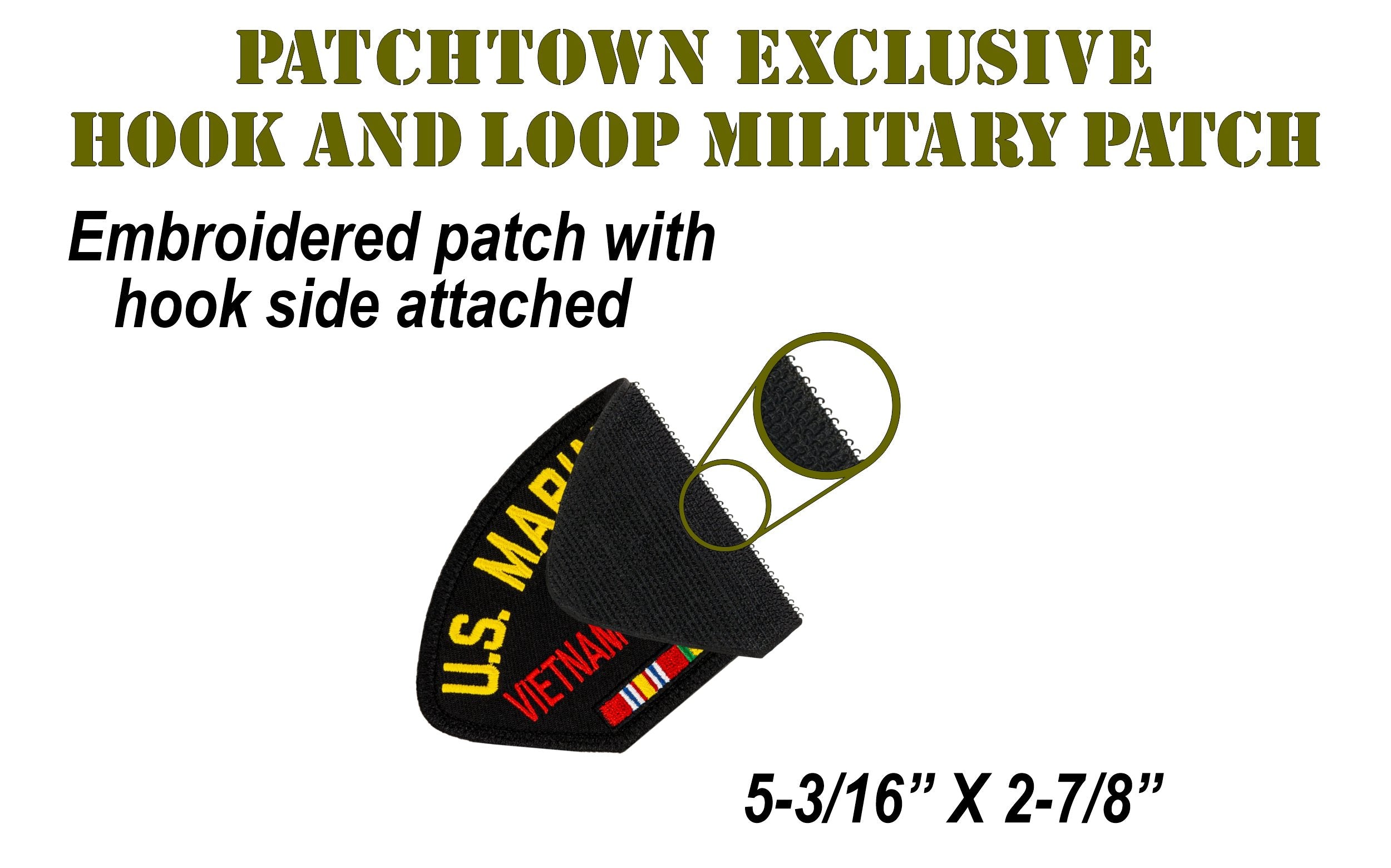 US Marine Corps Vietnam War Veteran Embroidered Patch 5 3/16" x 2 5/8"