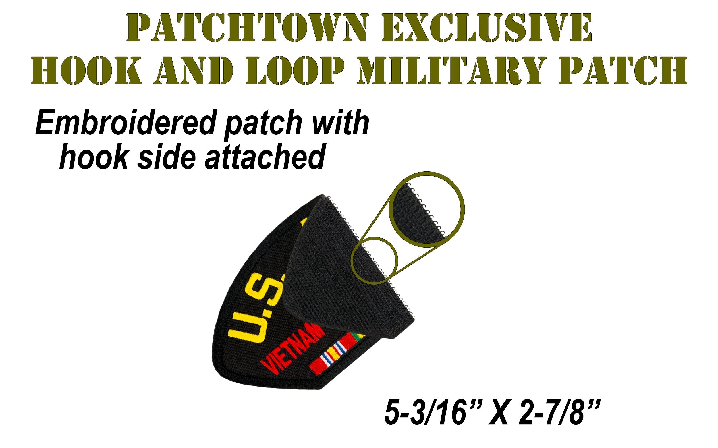 US Army Vietnam War Veteran Embroidered Patch 5 3/16" x 2 5/8"