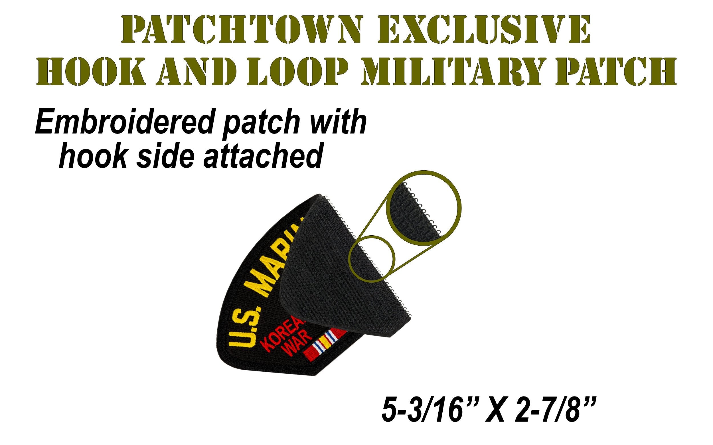 US Marine Corps Korean War Veteran Embroidered Patch 5 3/16" x 2 5/8"