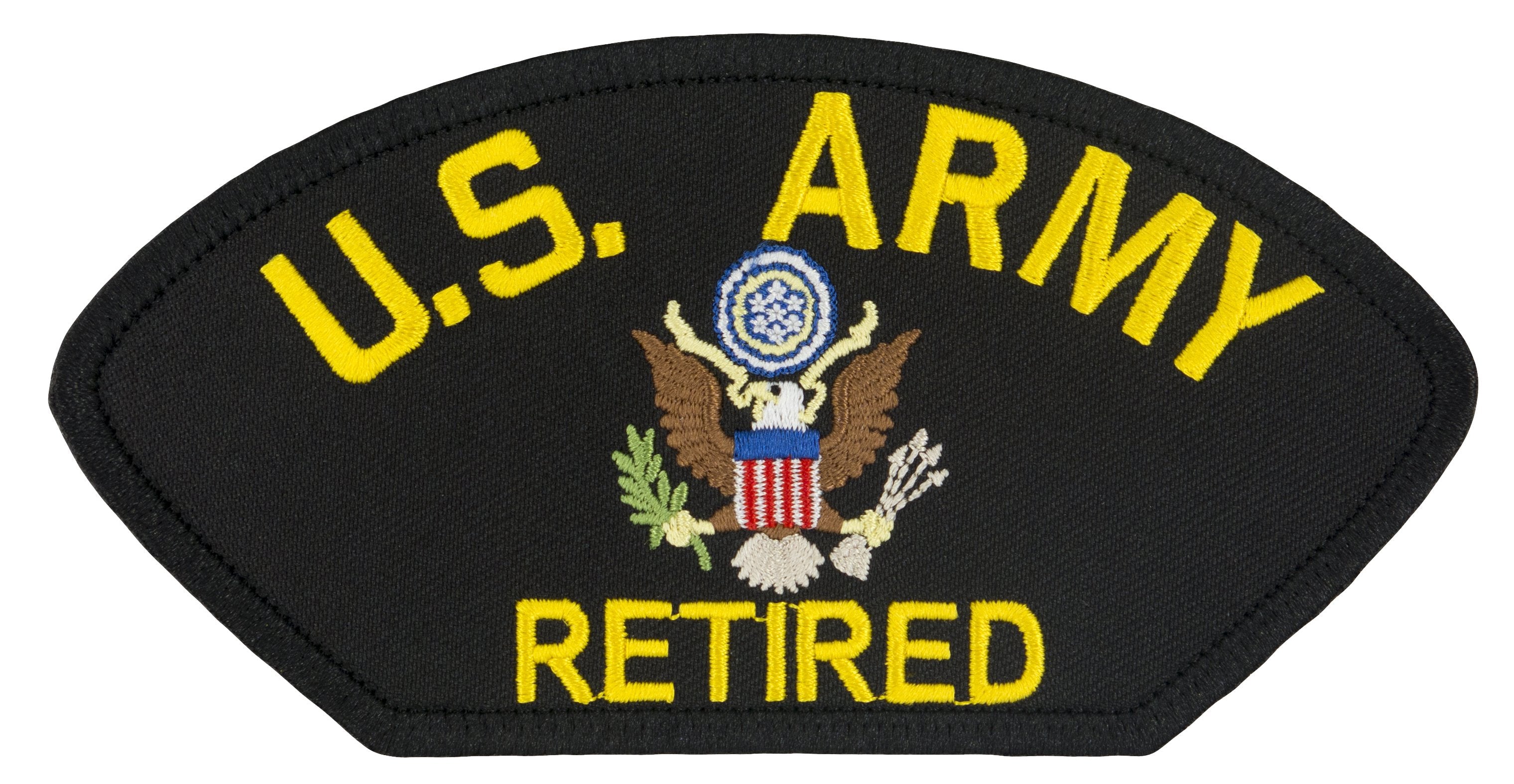 US Army Retired Embroidered Patch 5 3/16" x 2 5/8"