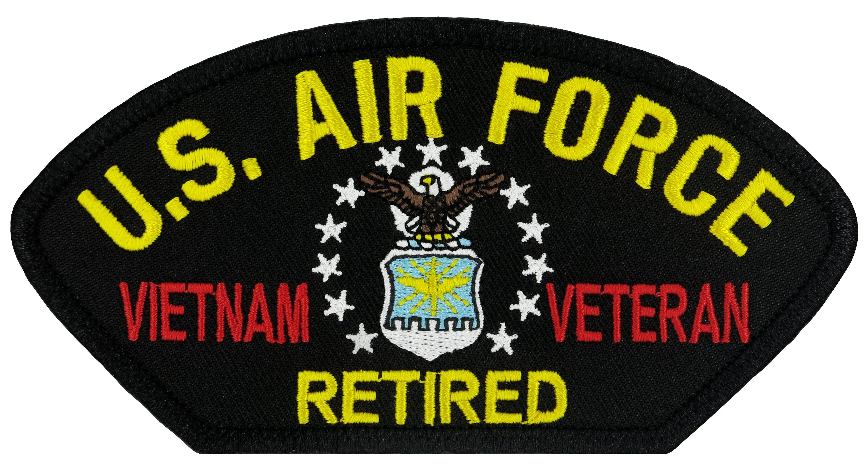 US Air Force Vietnam War Veteran Retired Embroidered Patch 5 3/16" x 2 5/8"